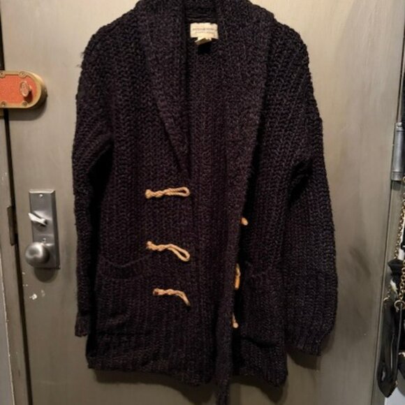 Denim & Supply Ralph Lauren Chunky Knit Wood Toggle Sweater Cardigan - Picture 4 of 16